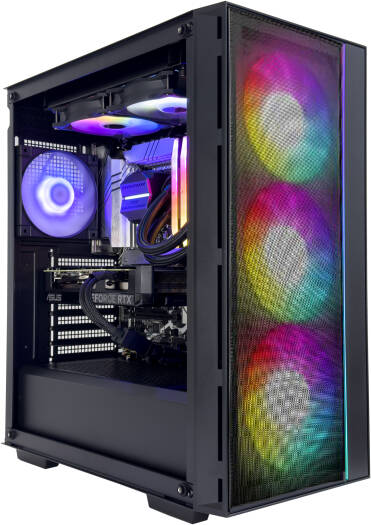 Matrix Gaming PC - AMD Ryzen 5 5600G 6 Cores 12 Threads, AMD Ryzen RX 7700 XT 12GB, 32GB DDR4 RAM 3600MHz, 500GB SSD Gen 3 + 1TB HDD, 850W 80 PLUS Gold PSU, 240mm Liquid Cooler, Wi-Fi + BT