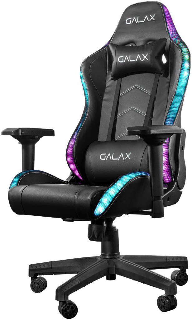 GALAX GC-01S RGB Gaming Chair – Iron Frame, Built-in Adjustable Lumbar Support, 100 mm Class 4 Gas Lift, 90-180° Recline, Max Load 170 kg