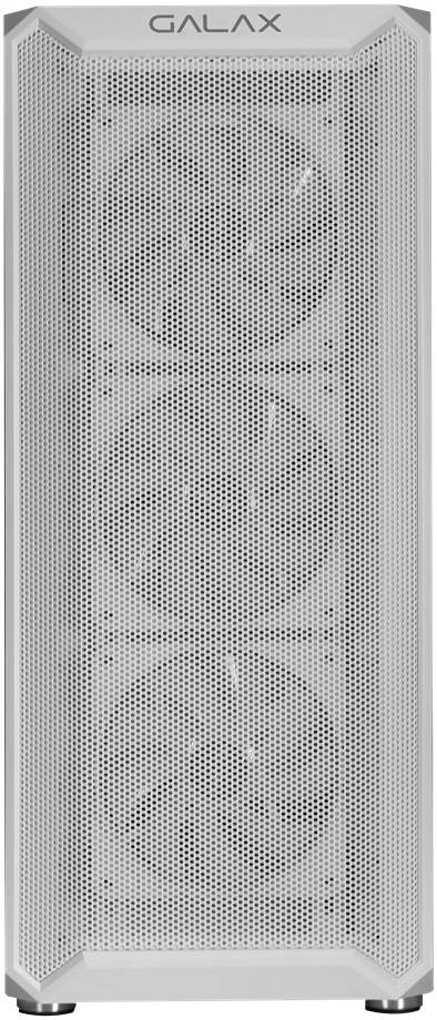 GALAX Revolution 07 White ATX Mid-Tower Gaming PC Case – Tempered Glass Side Panel, SPCC Steel Chassis, Supports 360mm Radiator & 330mm GPU, 4 Pre-Installed ARGB Fans, USB 3.0 I/O