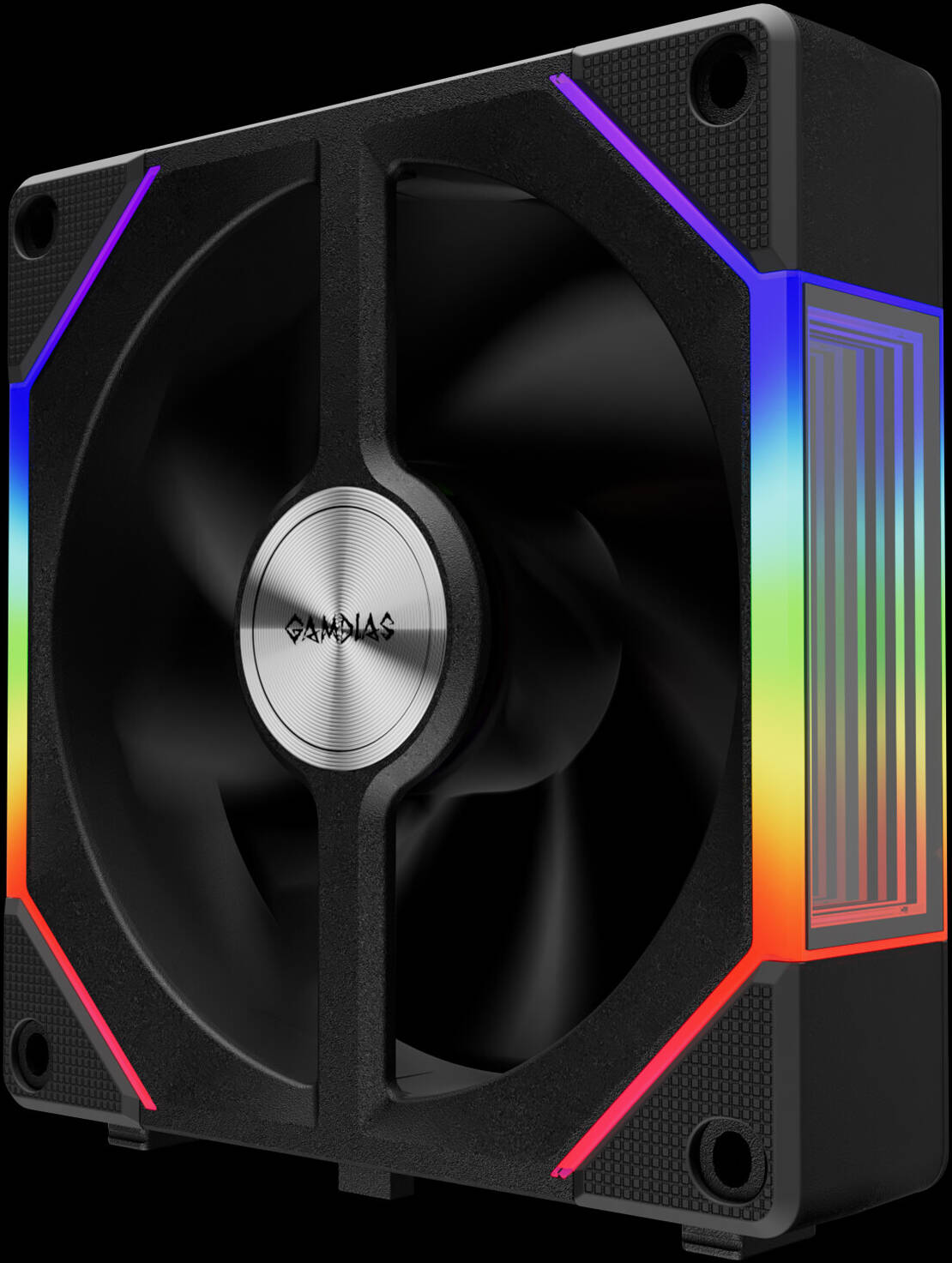 GAMDIAS AEOLUS P2-1201 120mm RGB Cooling Fan – High Airflow, Quiet Operation, PC Case Fan with RGB Lighting