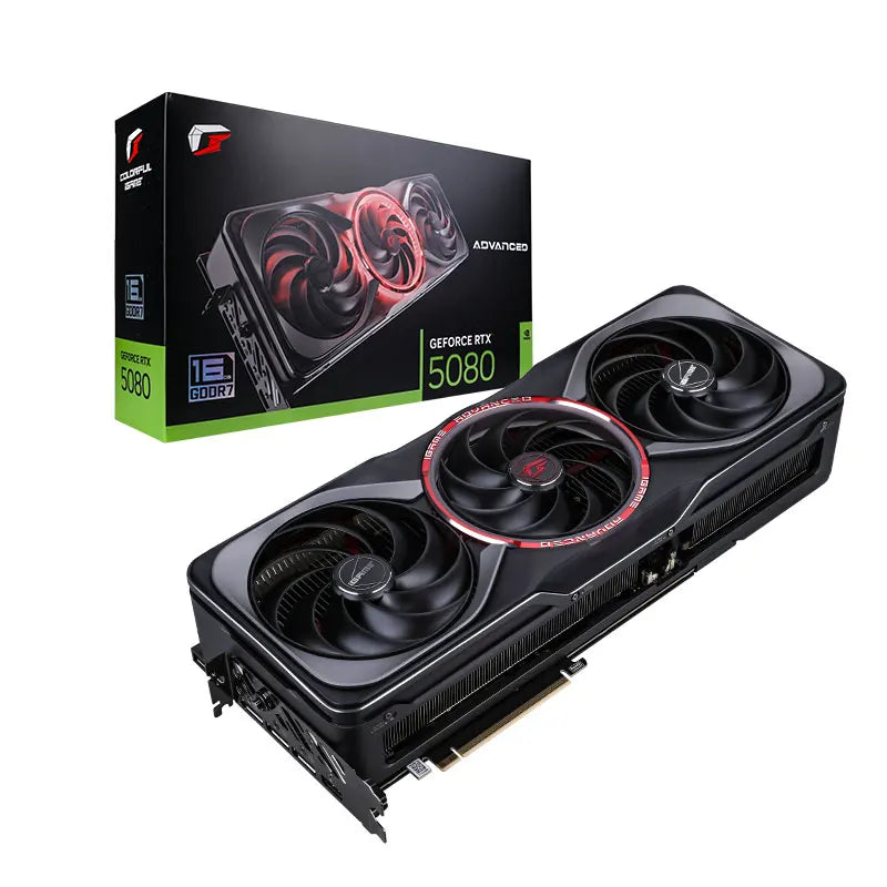 Colorful iGame GeForce RTX 5080 Advanced OC 16GB-V GDDR7 Graphics Card – 256-bit, DLSS 3.5, Ray Tracing, Triple Fan Cooling, RGB Lighting, HDMI 2.1 & DisplayPort 2.1 – High-Performance Gaming GPU