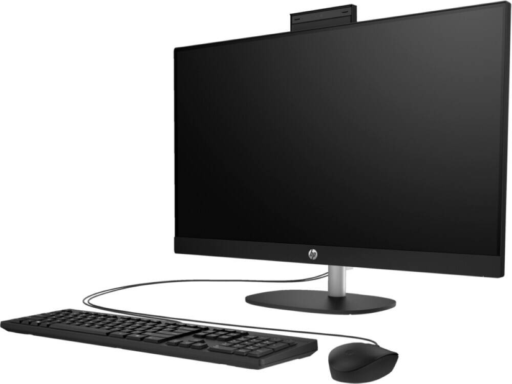 HP All-in-One 27" Inch FHD IPS Display, 13th Gen Intel Core i7 1355U, Iris X Graphics, 8 GB DDR4 RAM, 512 GB NVMe SSD, FreeDOS, Bundle PC, Jet Black | 27-cr0086nh | 91H75EA
