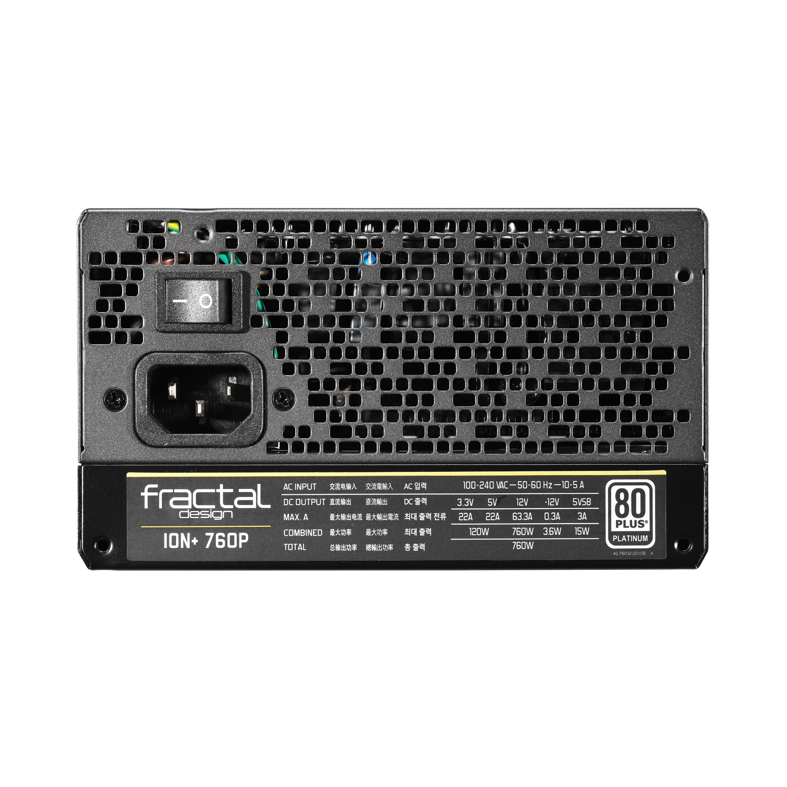 Fractal Design ION+ 760P 760W Fully Modular Platinum Power Supply – High-Efficiency PC PSU with Silent Operation