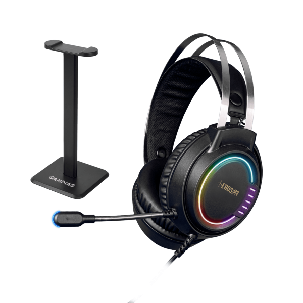 GAMDIAS EROS M3 Elite Gaming Headset – RGB LED, 7.1 Surround Sound, Comfortable & Immersive for PC & Console Gaming