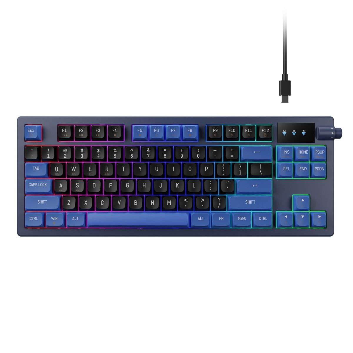 GAMDIAS Hermes E7 Wired Gaming Keyboard – RGB Backlit, Mechanical-Feel Keys, Anti-Ghosting, Ergonomic Design, Durable PC Gaming Keyboard
