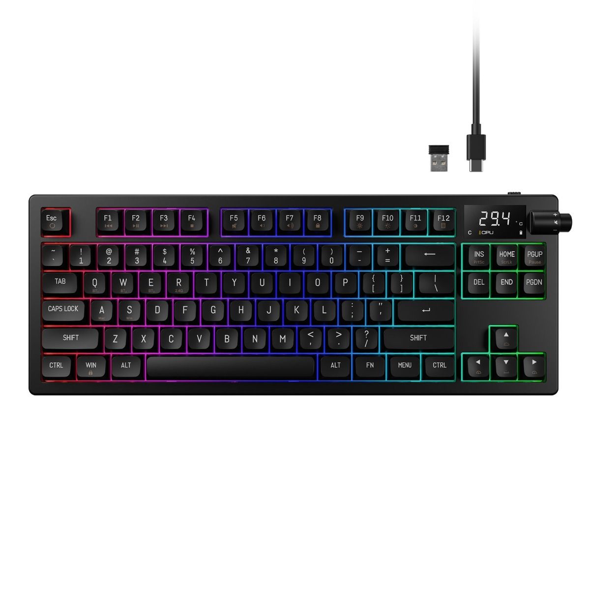 GAMDIAS Hermes M7 Wired Gaming Keyboard – RGB Backlit, Mechanical-Feel Keys, Anti-Ghosting, Ergonomic Design, Durable PC Gaming Keyboard