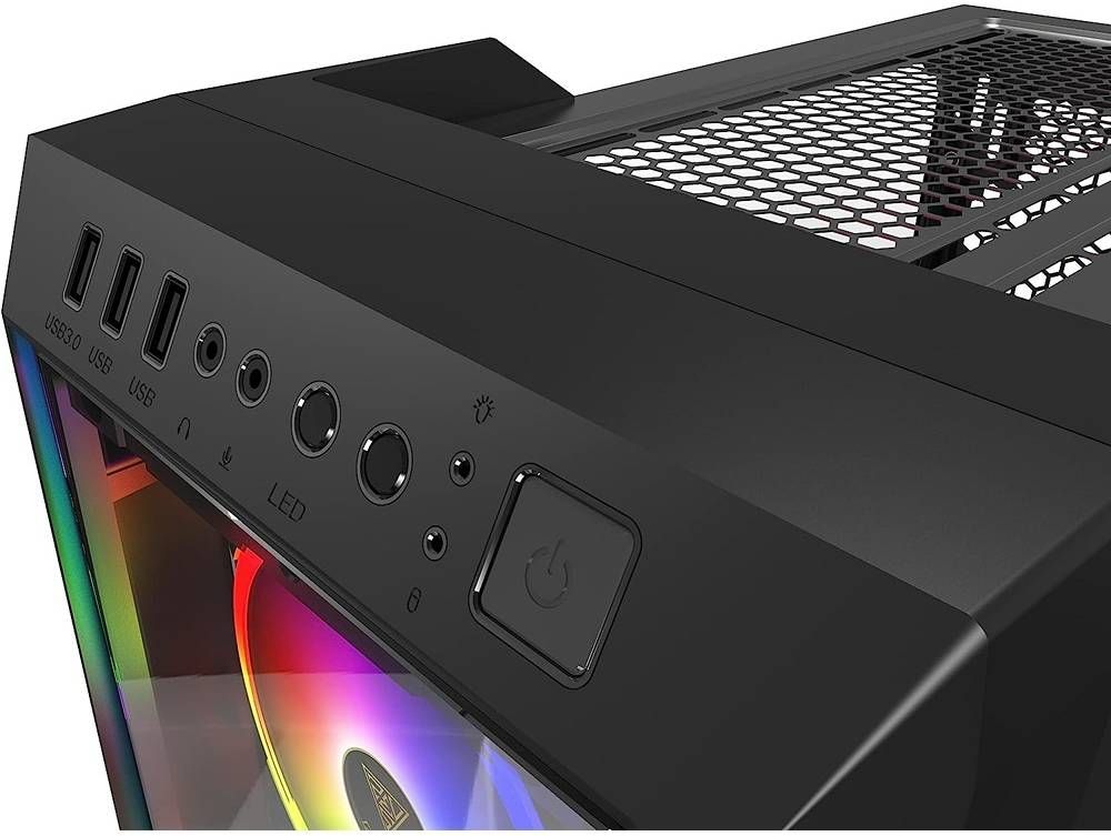 GAMDIAS TALOS E3 White Mid Tower Gaming Case – High Airflow, RGB Compatible, Tempered Glass, ATX/Micro-ATX