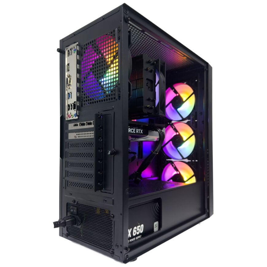 BlazeStrike Gaming PC, Ryzen 5 5600G 6 Cores 12 Threads, NVIDIA GTX 1660 6GB, 16GB DDR4 RAM 3200MHz, 512GB SSD Gen 3 + 1TB SSD 2.5, 650W PSU, Tower cooler, Wi-Fi + BT