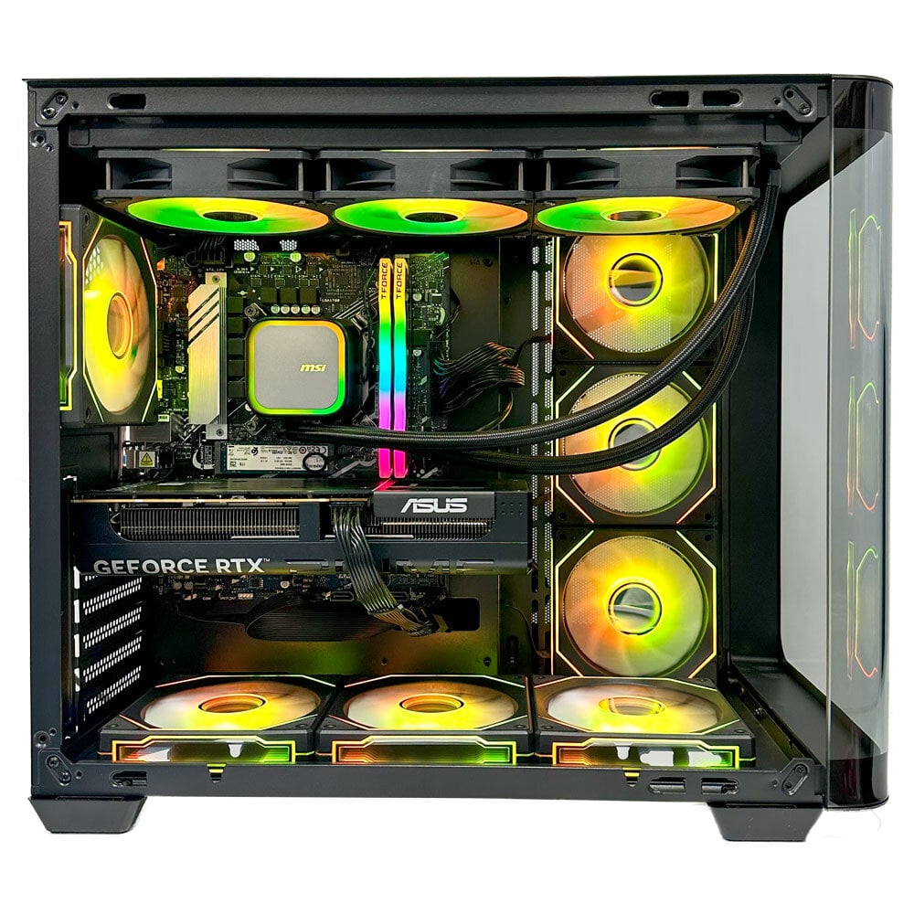 Bang For The Buck Gaming PC - Intel Core i5-14600K 14 Cores 20 Threads, NVIDIA RTX 4060 Ti 8GB, 32GB DDR5 RAM 6400MHz, 1TB SSD Gen 4, 650W PSU + 24" FHD 180Hz Monitor + MageGee 3in1 Combo