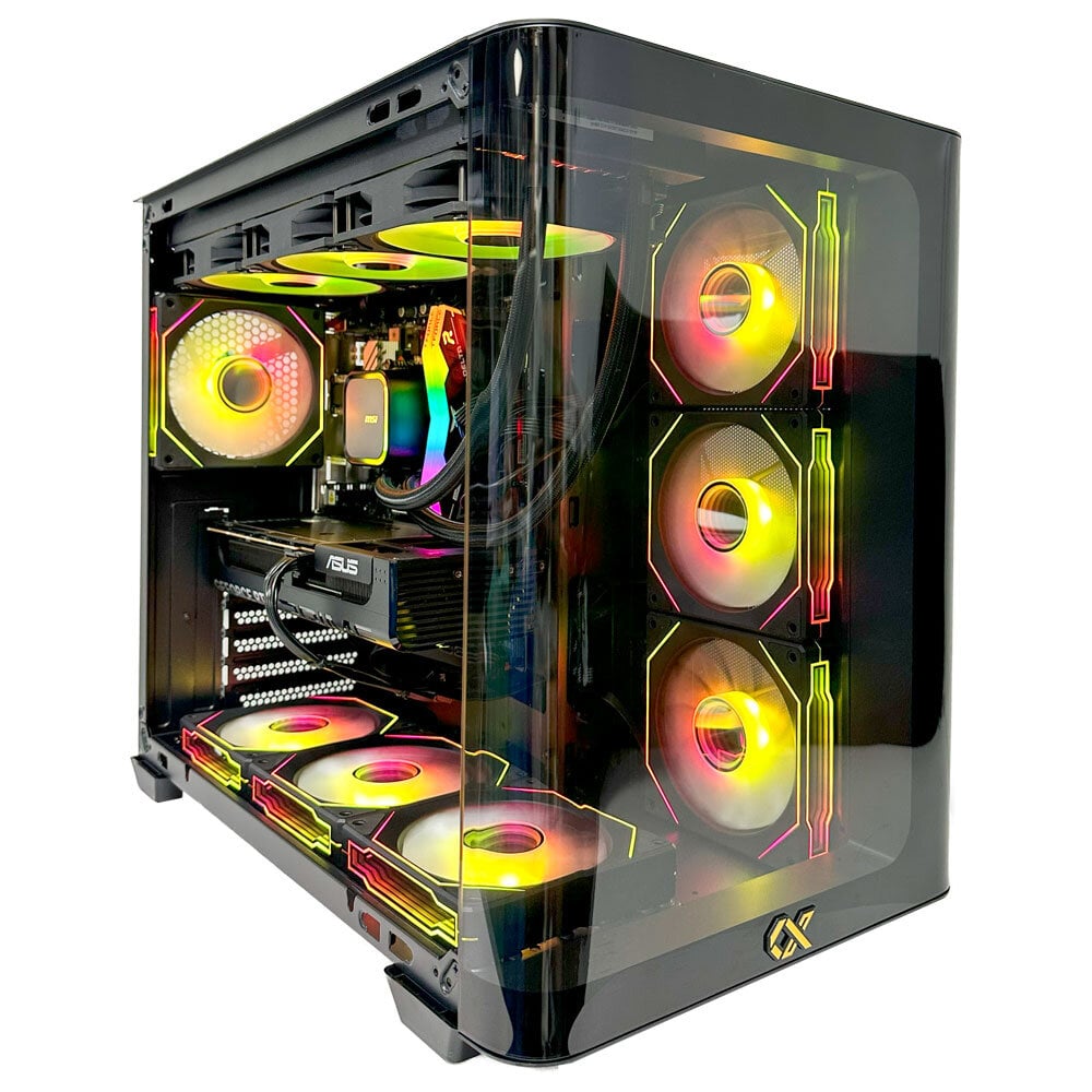 Bang For The Buck Gaming PC - Intel Core i5-14600K 14 Cores 20 Threads, NVIDIA RTX 4060 Ti 8GB, 32GB DDR5 RAM 6400MHz, 1TB SSD Gen 4, 650W PSU + 24" FHD 180Hz Monitor + MageGee 3in1 Combo
