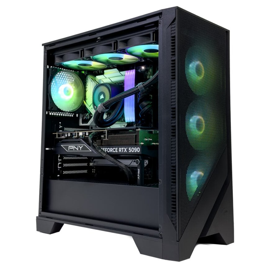 High-End WorkStation - AMD Ryzen Threadripper Pro 5955WX 16 Core 32 Thread, 2x NVIDIA RTX A5000 24GB, 128GB DDR4 RAM 3200MHz, 2TB SSD Gen 4 + 8TB HDD, 1050W 80 PLUS Gold PSU, 360mm Liquid Cooler
