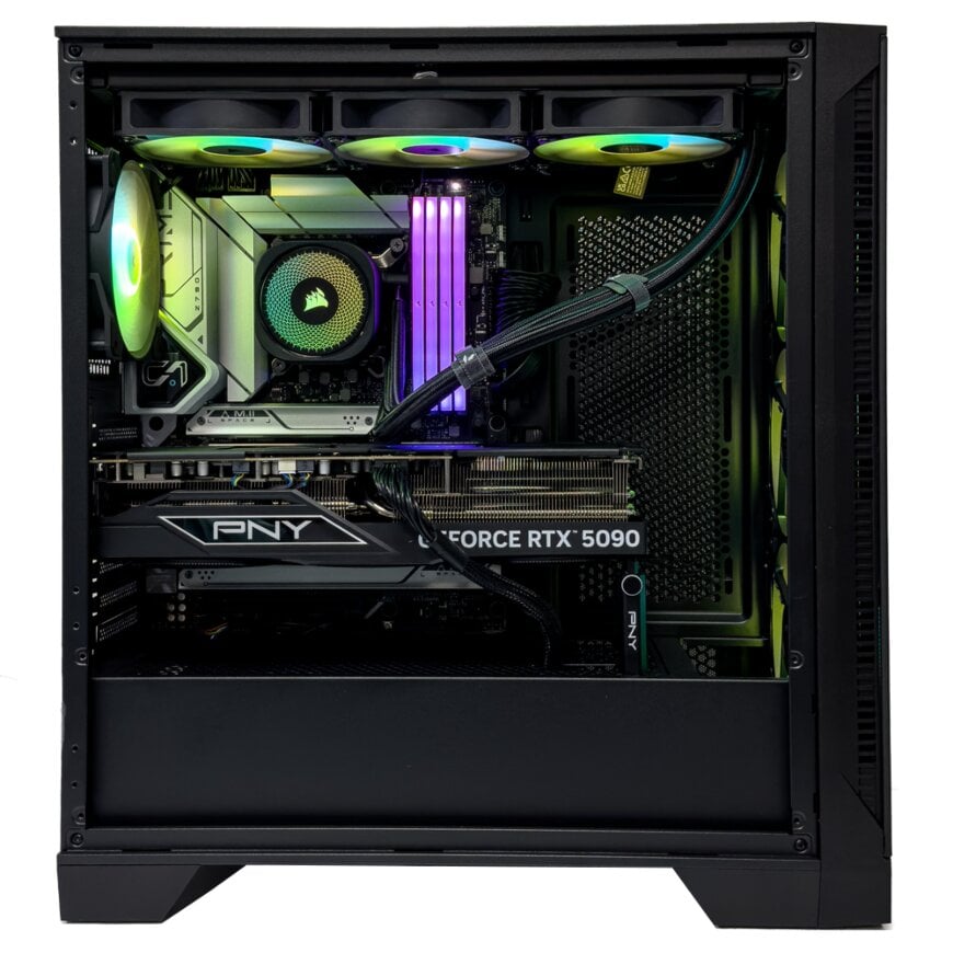 Corsair iCUE Certified Gaming PC - Intel Core i9-14900K 24 Cores 32 Threads, NVIDIA RTX 3090 24GB, 64GB DDR5 RAM 5600MHz, 2TB SSD Gen 4, 1050W 80 PLUS Gold PSU, Custom Cooling