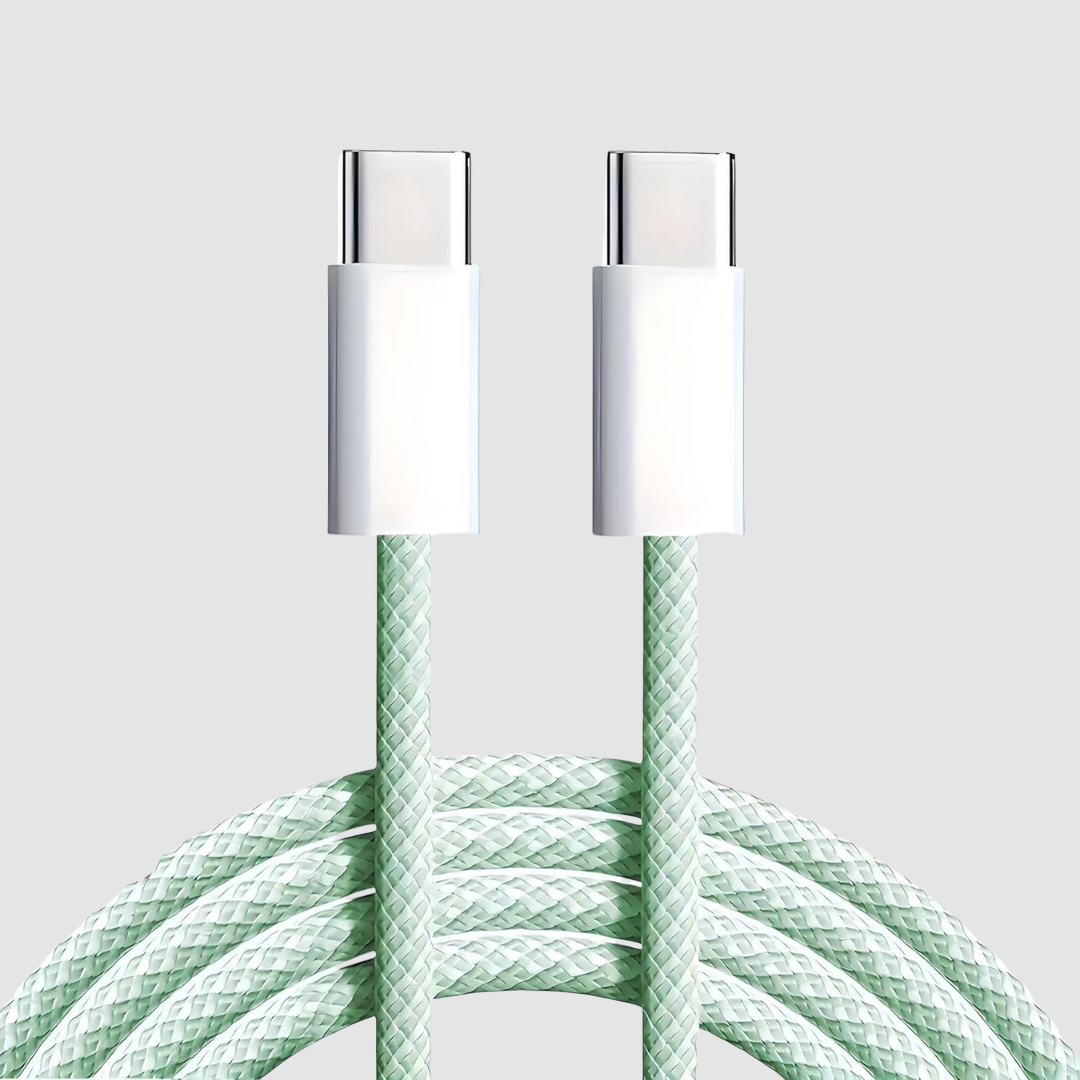 1st Wave USB C Cable 1M, 60W Braided USB C to Type C, Data Transfer & PD Fasting Charging Compatible for iPhone 16 Pro Max/MacBook/Tablets/Galaxy S25 Ultra/Samsung/Huawei/Xiaomi