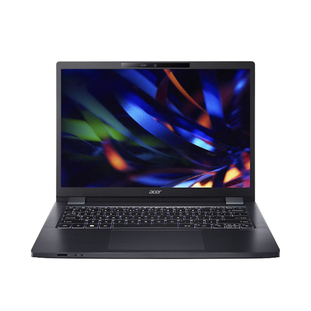 Acer TravelMate TP414 Laptop | Intel Core Ultra 5-225U vPro | 16GB RAM | 512GB SSD | 14″ Full HD Display | Windows 11 Pro | English Backlit Keyboard & Fingerprint Reader | 3-Year Warranty