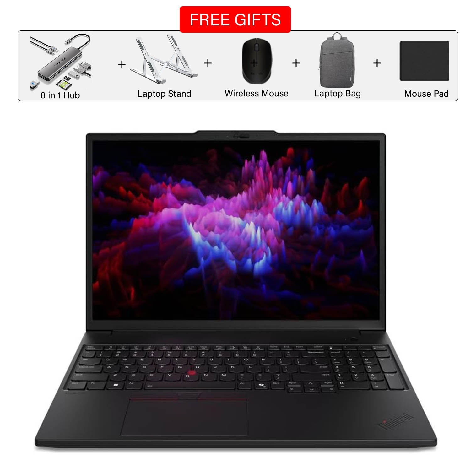 Lenovo ThinkPad E16 - FREE 8in1 Hub + Laptop Stand + Wireless Mouse + Bag + Mouse Pad | Intel U5-125U | ENGLISH KB