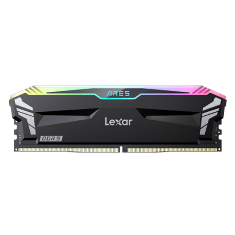 Lexar Ares 32GB DDR5 6000 CL34 heatsink and RGB lighting, Black Color