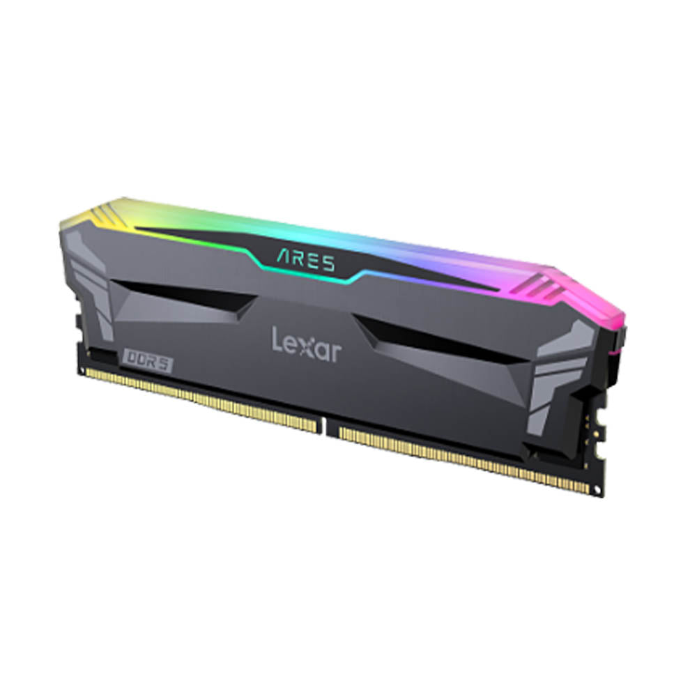 Lexar Ares 32GB DDR5 6000 CL34 heatsink and RGB lighting, Black Color