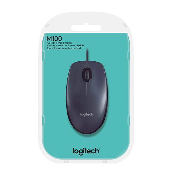 MOUSE LOGITECH USB-M100-USB-BLACK