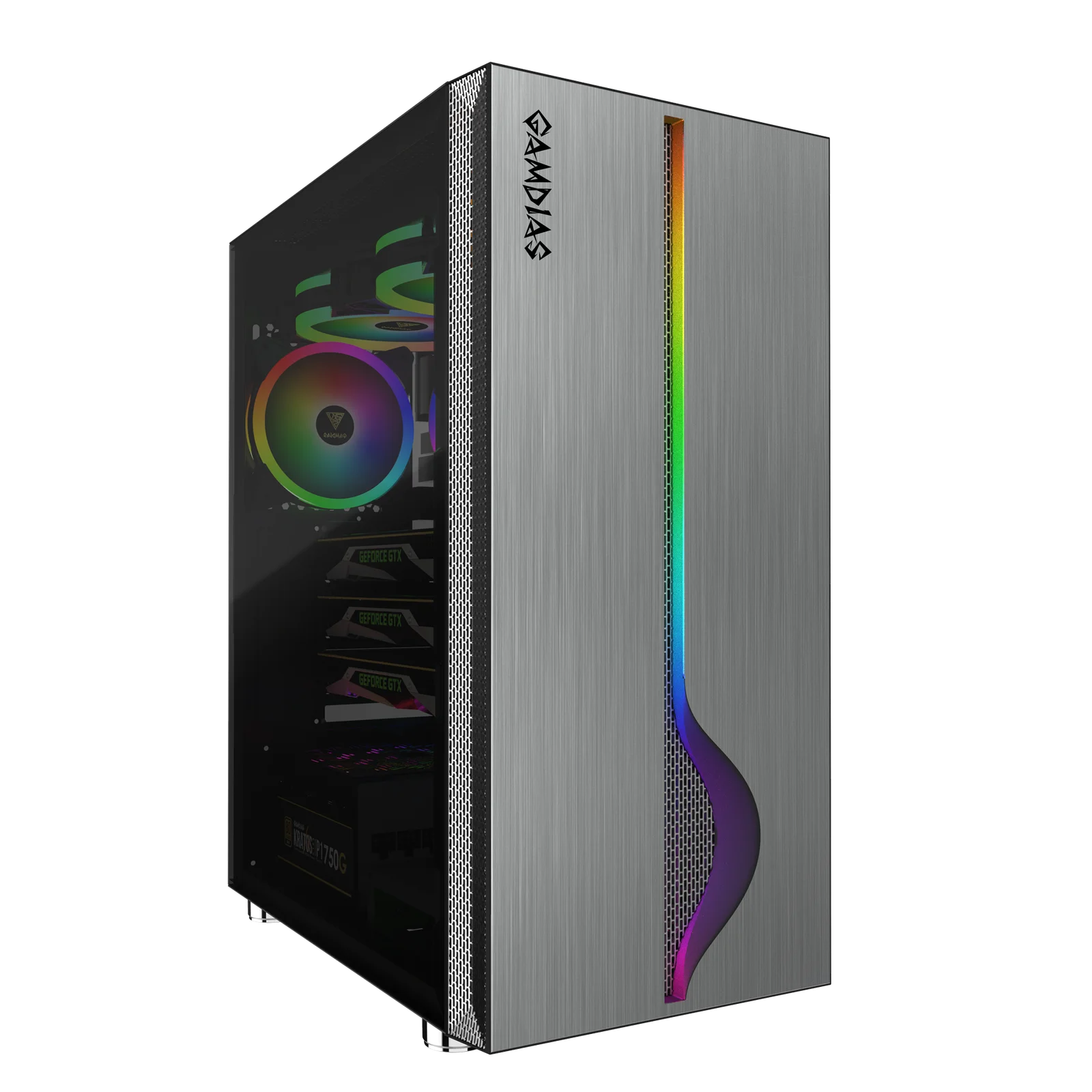 GAMDIAS MARS M1 Mid Tower Gaming Case – Tempered Glass, High Airflow, ATX/Micro-ATX Compatible