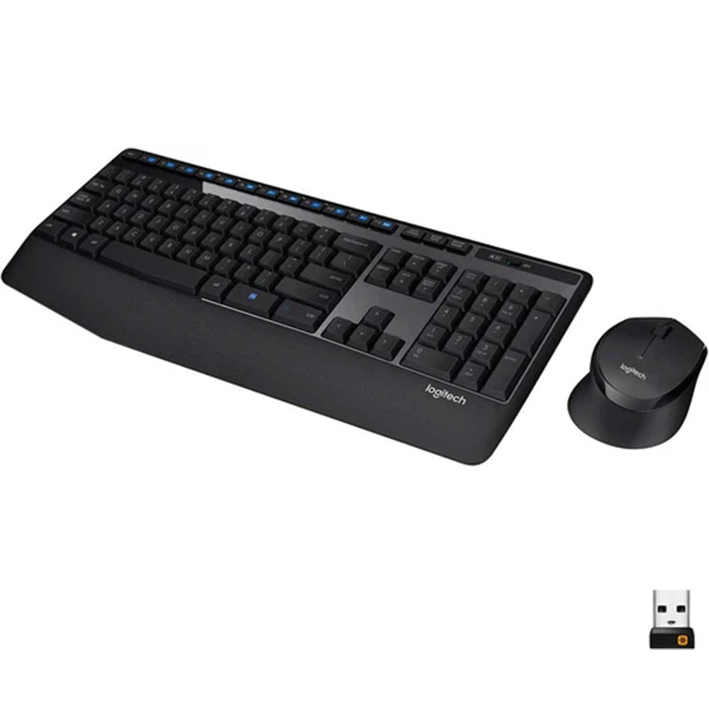 Logitech MK345 Wireless Keyboard and Mouse Combo, Full-Sized Keyboard with Palm Rest