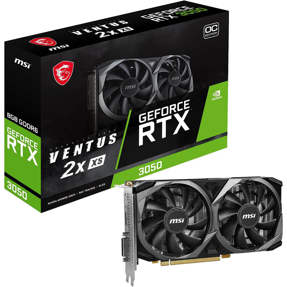 MSI Gaming GeForce RTX 3050 8GB GDRR6 128-Bit HDMI/DP PCIe 4 OC Graphics Card