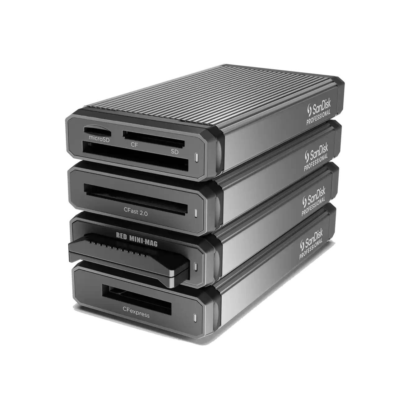 SanDisk Professional PRO‑READER CFexpress Type B Card Reader – USB‑C 10 Gb/s (USB 3.2 Gen2) Aluminum Enclosure for CFexpress Type B Media