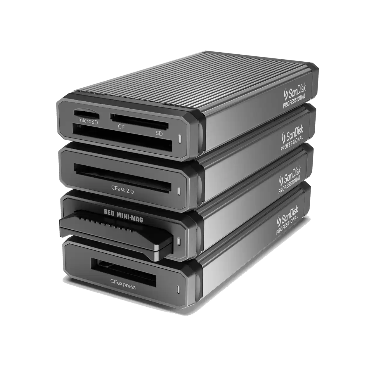 SanDisk Professional PRO‑READER CFexpress Type A Card Reader – USB‑C 10 Gb/s (USB 3.2 Gen2) Aluminum Enclosure for CFexpress Type A Media