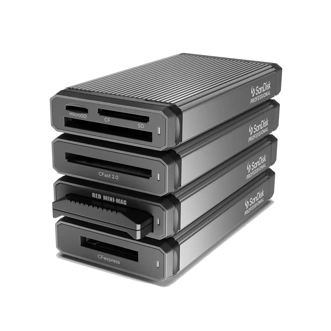 SanDisk Professional PRO‑READER CFexpress Type B Card Reader – USB‑C 10 Gb/s (USB 3.2 Gen2) Aluminum Enclosure for CFexpress Type B Media