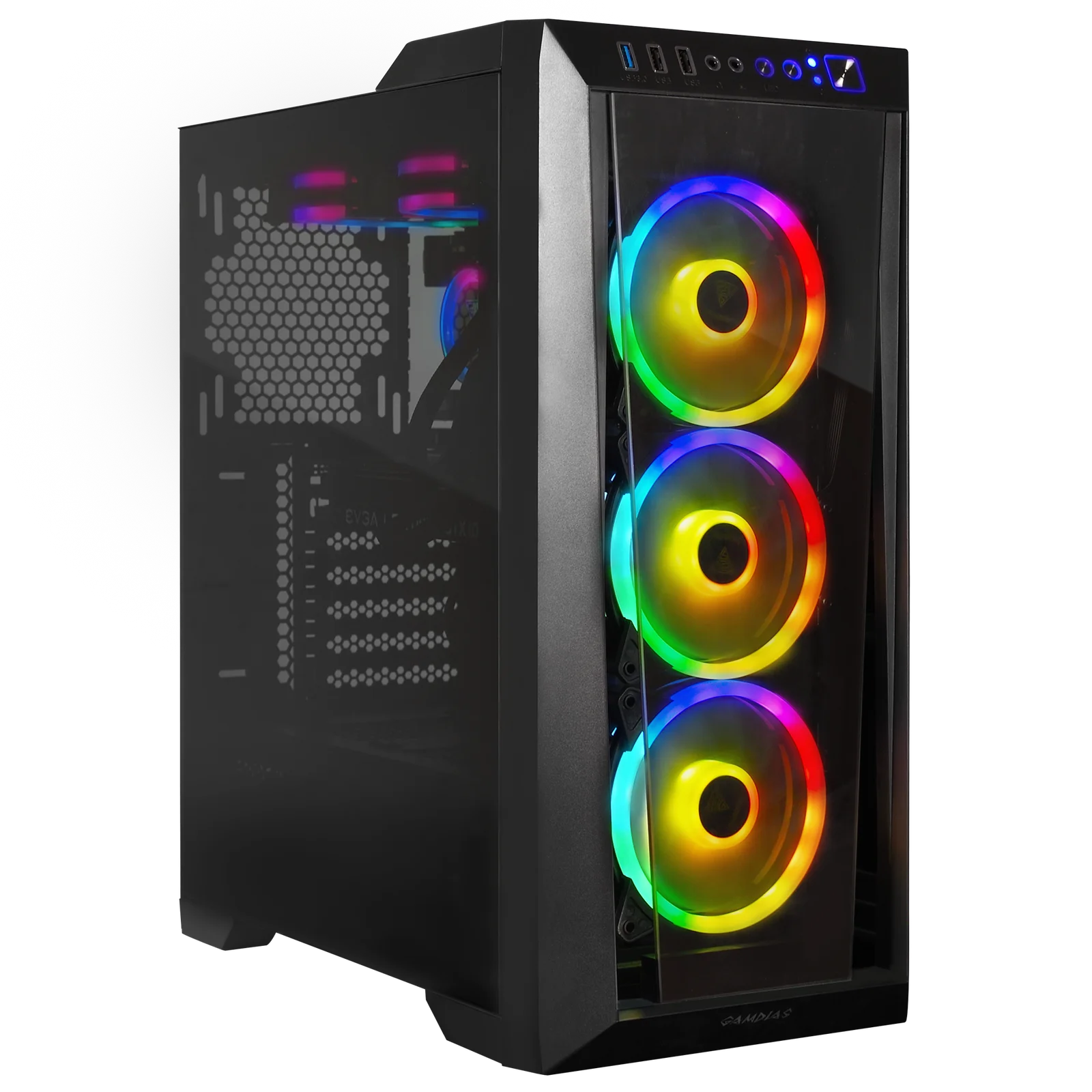 GAMDIAS TALOS M1 Lite Mid Tower Gaming Case – High Airflow, Tempered Glass, ATX/Micro-ATX Compatible