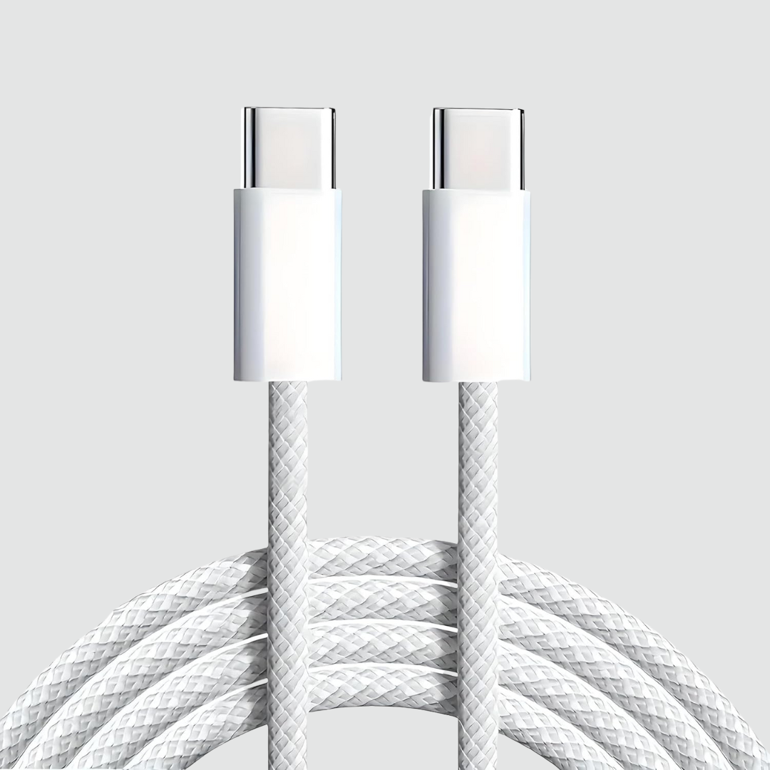 1st Wave USB C Cable 1M, 60W Braided USB C to Type C, Data Transfer & PD Fasting Charging Compatible for iPhone 16 Pro Max/MacBook/Tablets/Galaxy S25 Ultra/Samsung/Huawei/Xiaomi