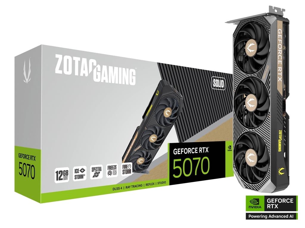 ZOTAC GAMING GeForce RTX 5070 Twin Edge – 16GB GDDR7, NVIDIA Blackwell Architecture, DLSS 4, Ray Tracing, IceStorm 3.0 Cooling, Compact Dual Fan GPU, PCIe 5.0, HDMI/DisplayPort, 4K & 8K Ready Graphics Card